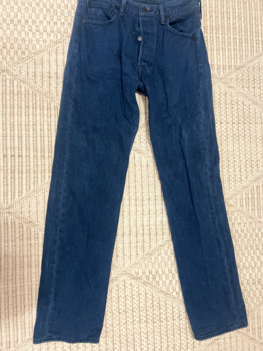 Levi’s 501 Original Fit Button Fly Jeans Dark Indigo W30 L32 Straight Leg